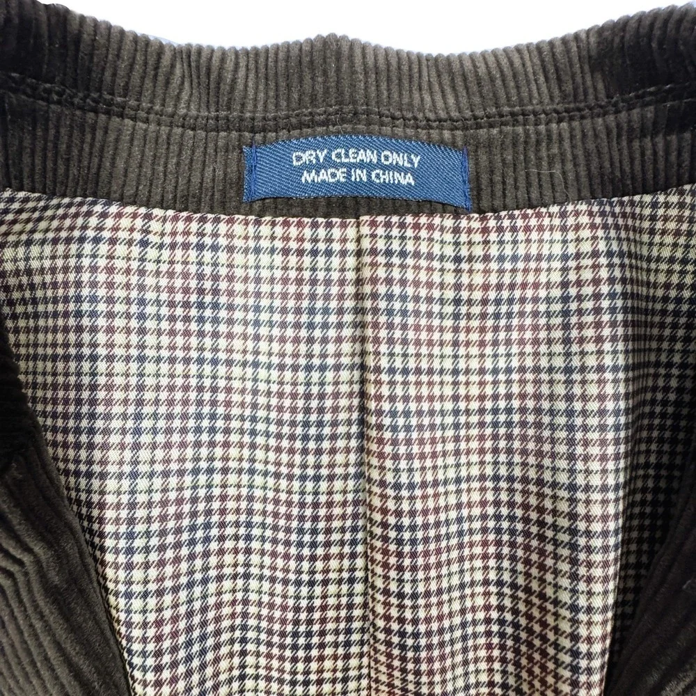 Saddlebred Corduroy Sport Coat Mens 40L Brown Blazer Jacket Cotton‎ NEW Academia